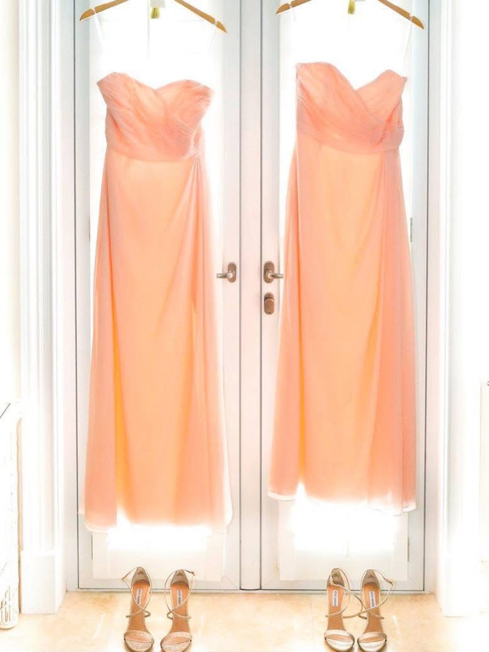 Jasmine B2 Long Sweetheart Neckline Poly Chiffon Bridesmaid Dress with Slit